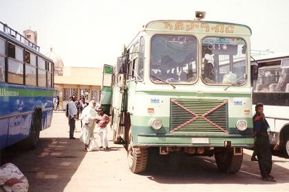 Long distance bus to Mendefera - Edaga Hamus bus station