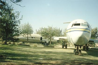 Old airplanes as a childrens playground - Expo site Asmara.