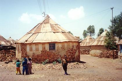 Traditional houses (Agdos) in the Haz Haz district of Asmara.