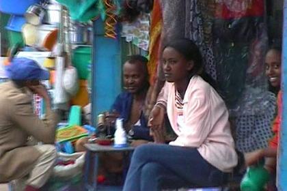 Waiting for customers - Medeber markers Asmara.