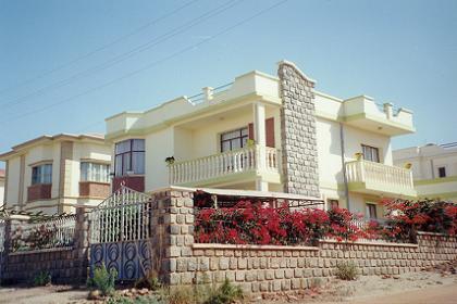 Modern housing in the "Space 2001" district of Asmara Eritrea.