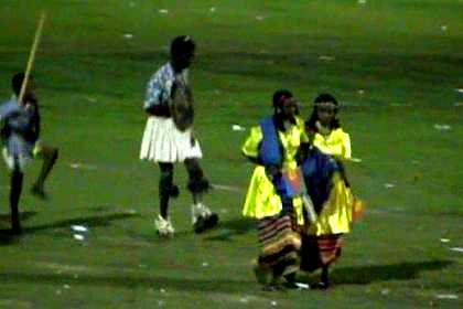 Kunama dancers (representatives of one of the nine ethnic groups in Eritrea).