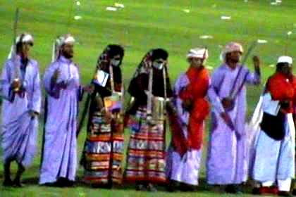 Rashaida dancers (representatives of one of the nine ethnic groups in Eritrea).