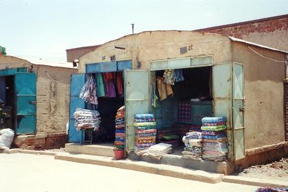 Little textile shop in Adaga Arbi - Asmara Eritrea.