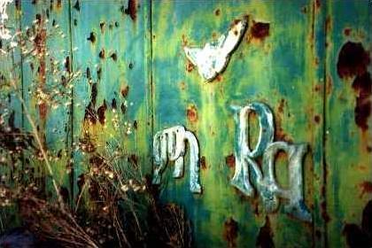 Weeds grow over an old Eritrean freight train.