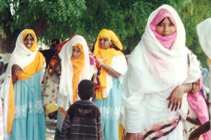 Bilen woman at the celebration of Mariam Dearit.