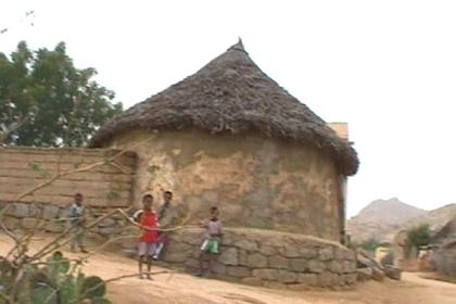 Traditional dwelling (Tukul) in Keren Eritrea.