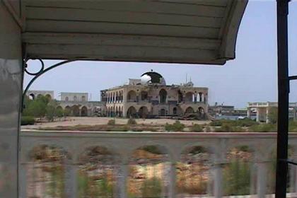 Entering the old districts of Massawa passing Gibi or Governor's Palace.