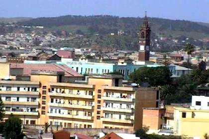 View from the roof of the Asmara Palace, the residence of Solomon.