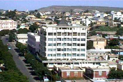 View from the roof of the Asmara Palace, the residence of Solomon.