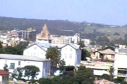 View from the roof of the Asmara Palace, the residence of Solomon.