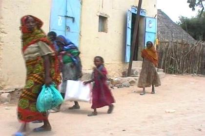 Street life in the traditional part of Barentu.