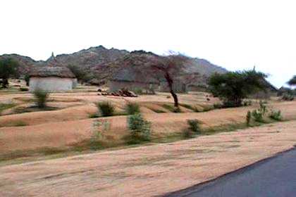 Typical houses on the road from Keren to Agordat.