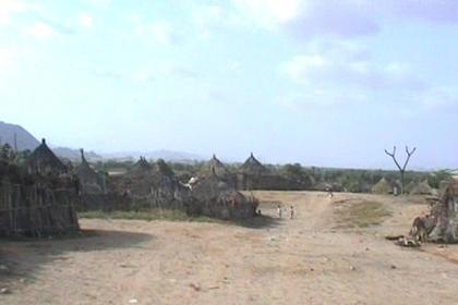 Walking through the village of Agordat, close to the Barka river.