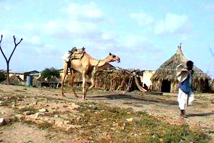 Walking through the village of Agordat.