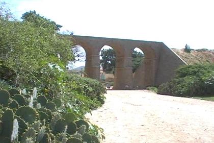 Railway bridge of Keren crossing a dry riverbed leading to the camel market.