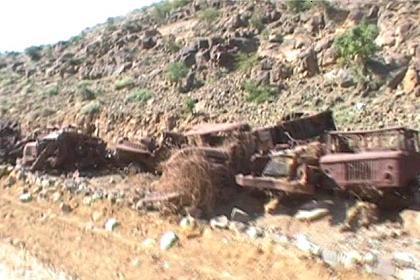 Destroyed Ethiopian military hardware near Afabet.