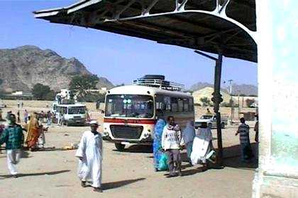 Bus terminal and former railway station of Keren.