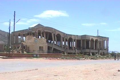 Building bombed by the Ethiopian occupying forces in the year 2000.
