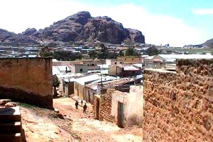 The village of Senafe seen from the mountain.