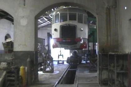 The diesel repair shop of the Asmara railway depot.