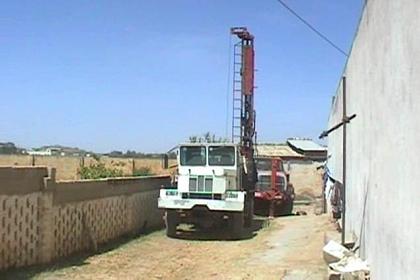 Drilling for good quality water at the orphanage of Dekemhare.