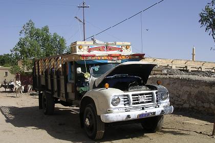 Oldtimer truck dating from the English time - Agordat Eritrea.