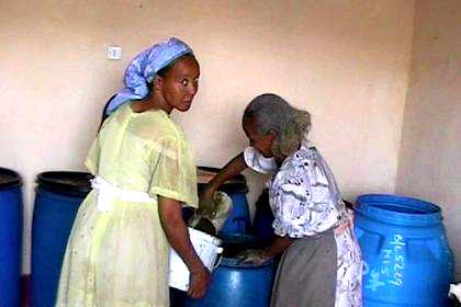 Women making Suwa for the wedding in Kushet - Asmara.