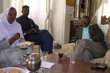 Zewdi (l) and Gebrehiwot (r), our friends and host family for 2 weeks.