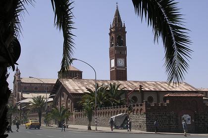 Catholic cathedral in Harnet Avenue - main street of Asmara.