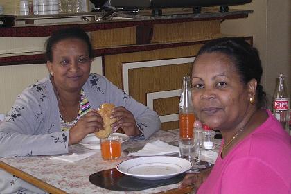 Terhas and Mebrat - Pizzeria Eritrea - Asmara.