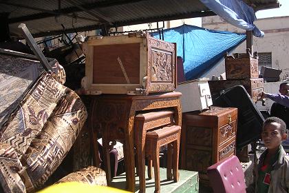 Second hand furniture market - Asmara Eritrea.