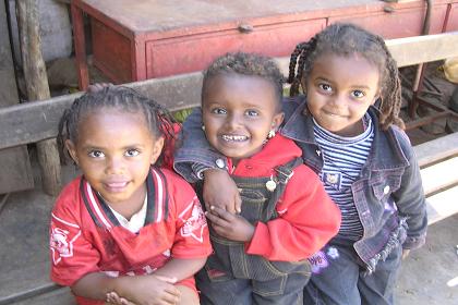 Local children - Medeber market Asmara.