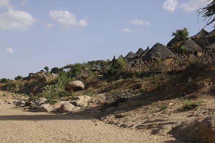 Walking trough the dry river bed - Barentu Eritrea.
