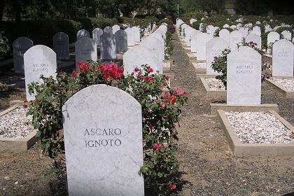Graves of the unknown soldiers - Italian war cemetery - Keren Eritrea.