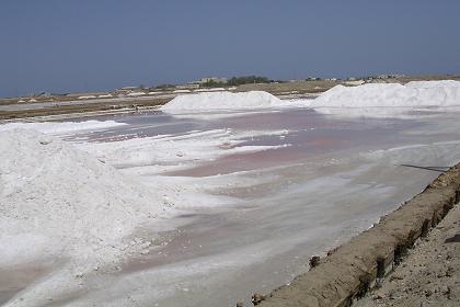 Salt pans of Massawa Salt Works Eritrea.
