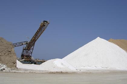 Massawa salt works Eritrea.