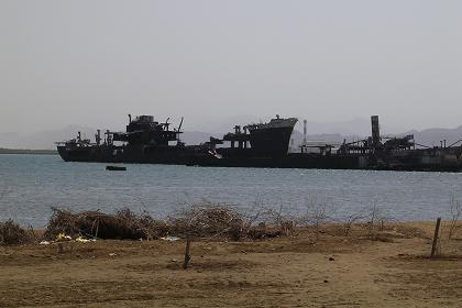 Scrap of a freightliner - Massawa Eritrea.