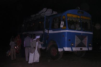 4:30 in the morning at the Keren bus station - the bus to Tesseney.