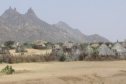 Small village and landscape just before Tesseney.