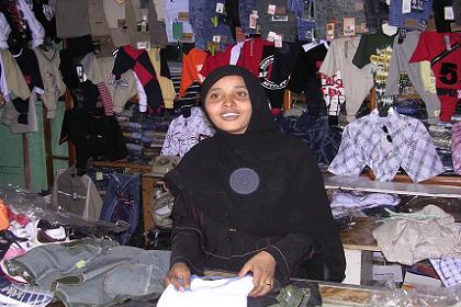 Small clothes shop behind the grand mosque - Asmara Eritrea.