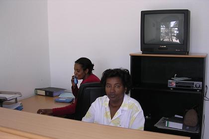 Meaza at the office of the Ministry of Tourism in Harnet Avenue.