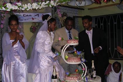 The wedding cake at the wedding in Keren Eritrea.