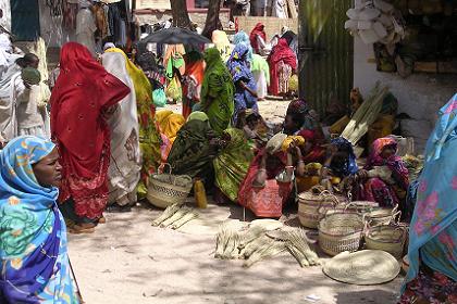 Small scale trade on the streets of Keren Eritrea.
