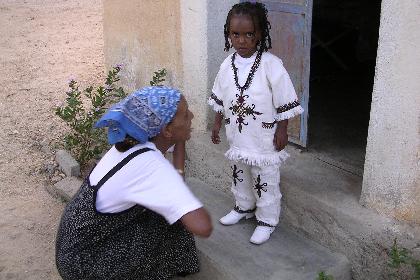 Little girl in traditional clothes - Keren Eritrea.