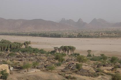 View over the banks of the Barka river - Agordat Eritrea.