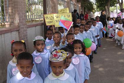Children on their way to the parades - Asmara Eritrea.