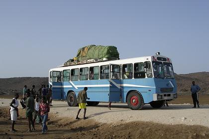 The heavy duty bus - our transport from Assab to Massawa.