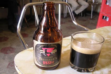 Asmara Stout beer - Selas Bar Asmara.