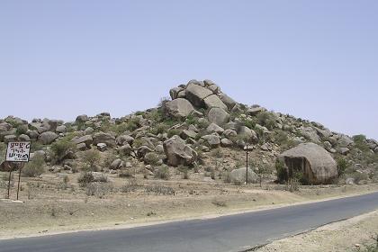 Monument of Italian colonial ruler Ferdinando Martini - Dekemhare Eritrea.